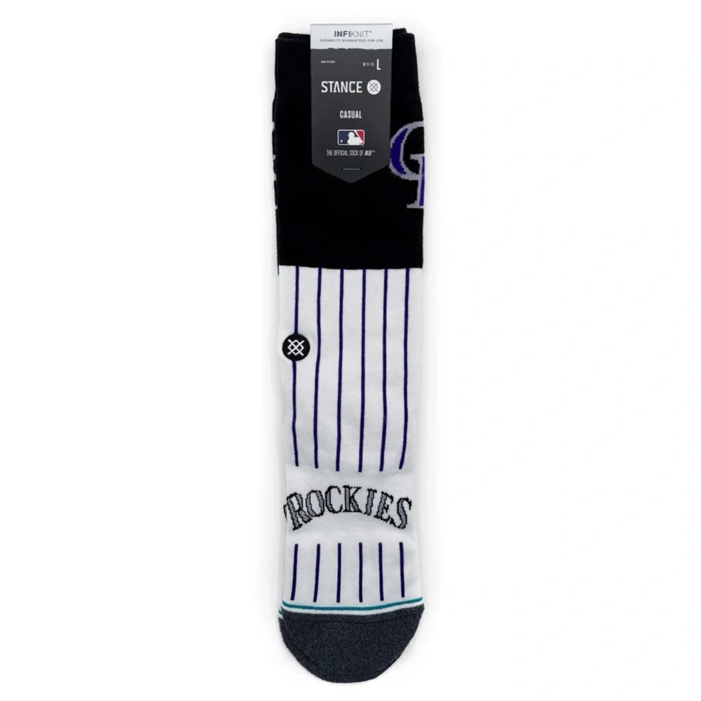Stance Colorado Rockies Crew Socks Mens Large MLB Baseball Fan Gear Gift